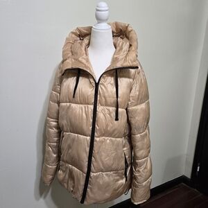 Sam Edelman Metallic Gold Puffer Coat